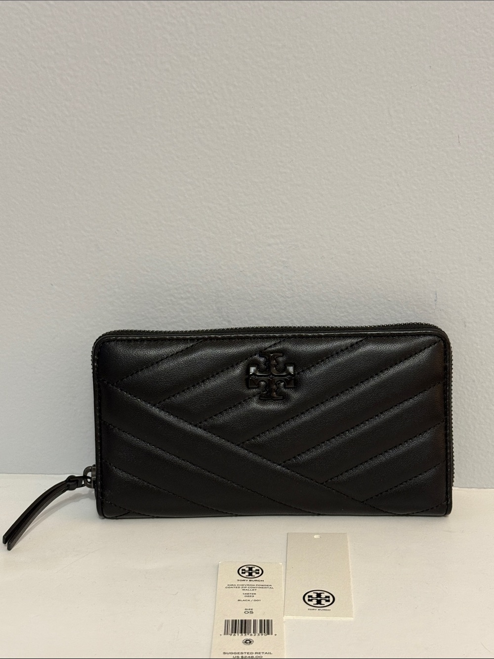 Tory Burch Kira Zip Leather Continental Wallet